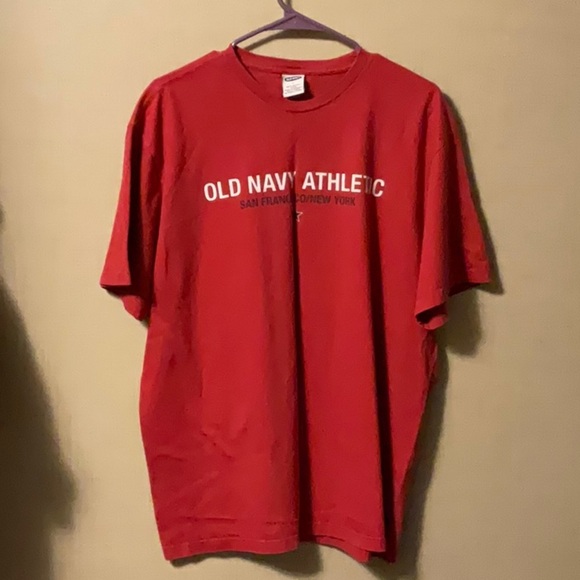 Old Navy Athletic Red Men's Tee - Picture 1 of 4